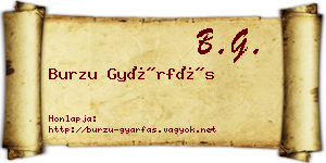 Burzu Gyárfás névjegykártya